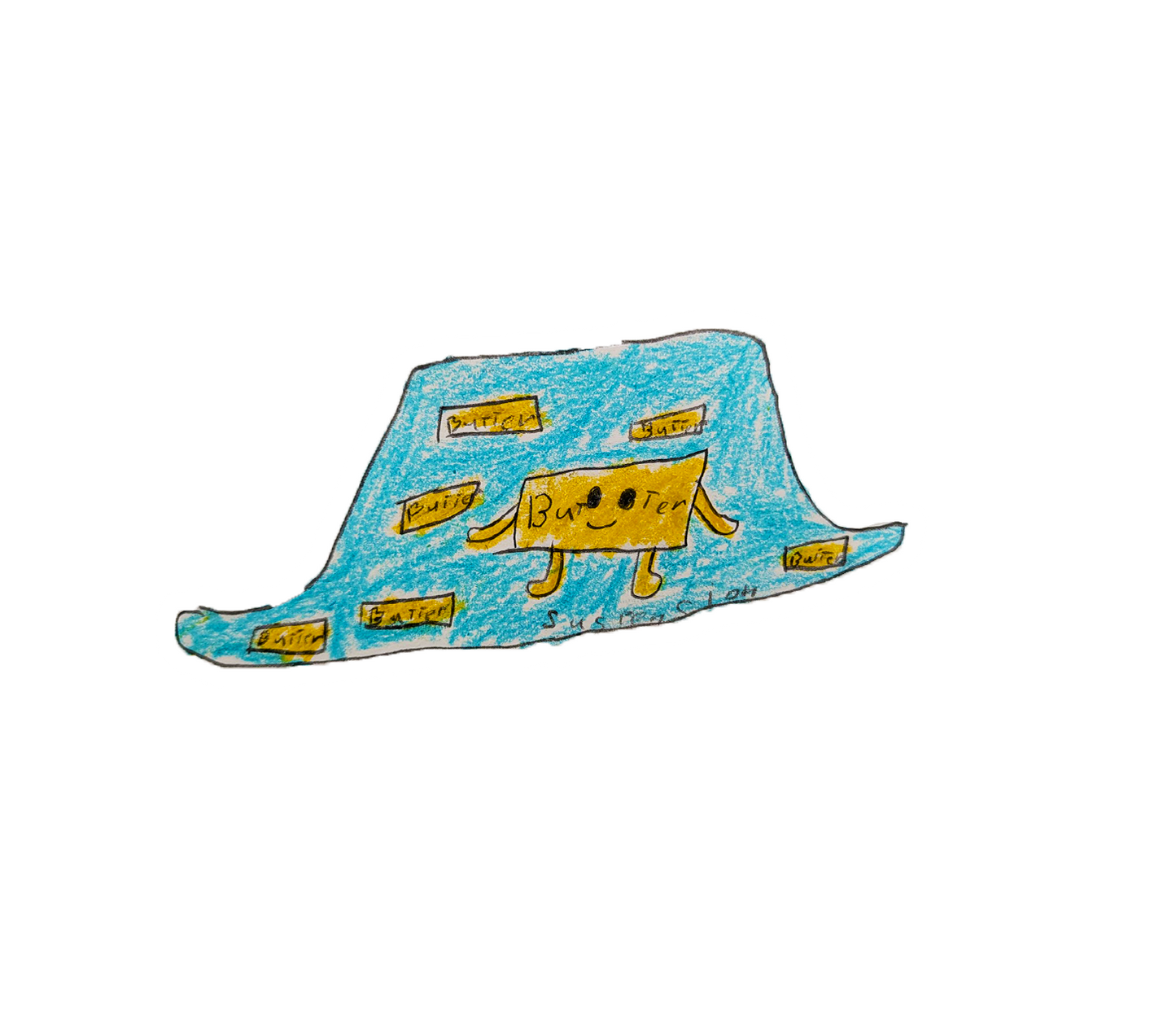 Kiddie Stickers - Butter Hat