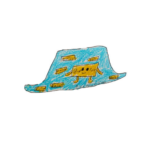 Kiddie Stickers - Butter Hat